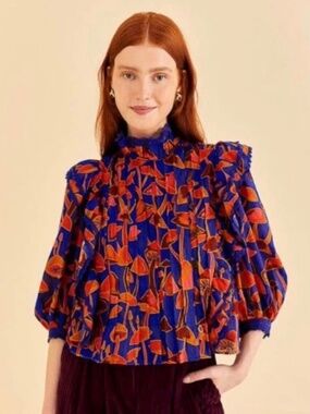 Farm Rio Mushrooms shirt